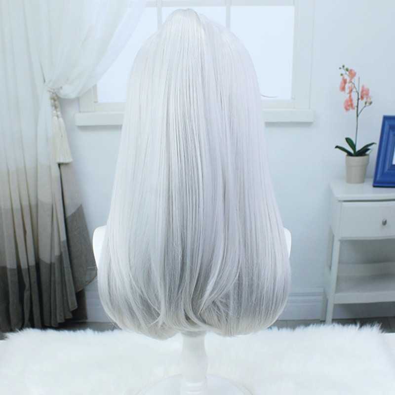 【魔都動漫】崩壞星穹鐵道 景元cos假髪 仿真頭皮 虎口夾馬尾銀白假髪-細節圖2