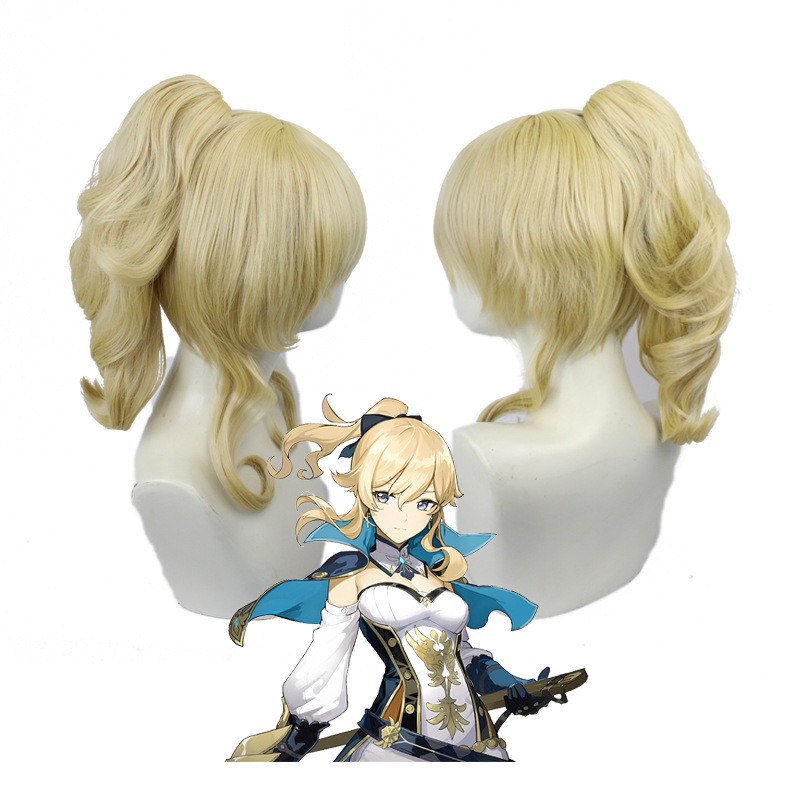 【魔都動漫】原cos神假發琴假發西風騎士團淡金色虎口夾馬尾遊戲cosplay假髪 原神-細節圖5