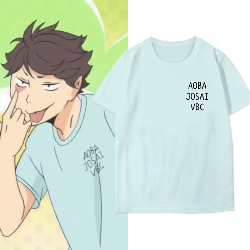 【魔都動漫】排球少年T恤烏野高校日嚮翔陽影山飛雄同款男女兒童短袖體恤純棉-細節圖3