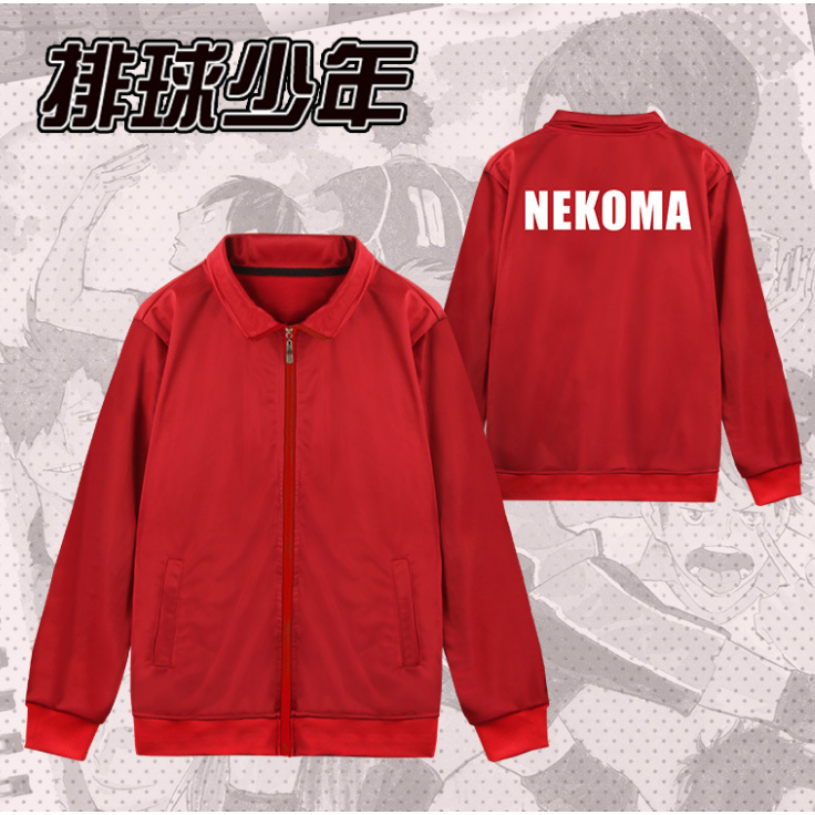 【魔都動漫】 排球少年烏野高校排球部隊服日嚮翔陽 動漫周邊衛衣秋季外套校服-細節圖4