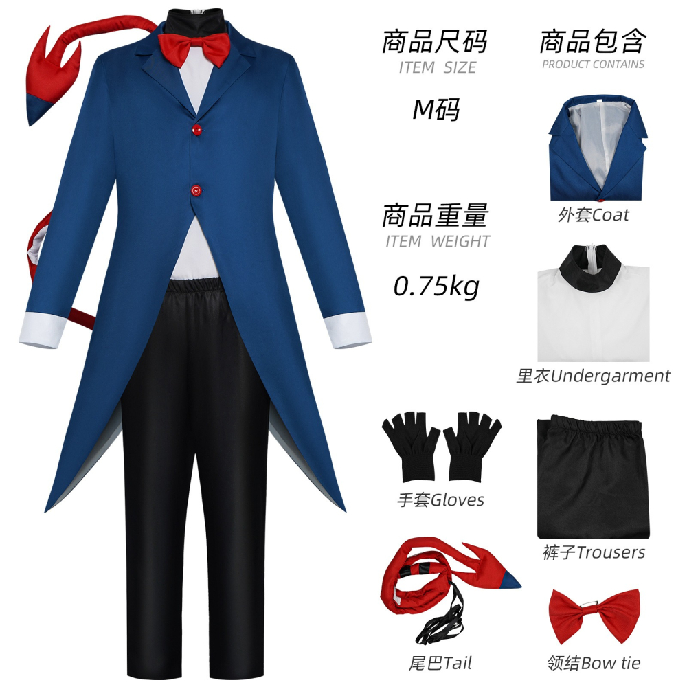 【魔都動漫】地獄客棧cos服Hazbin Hotel摩西燕尾服套裝cosplay舞臺錶演服裝-細節圖4