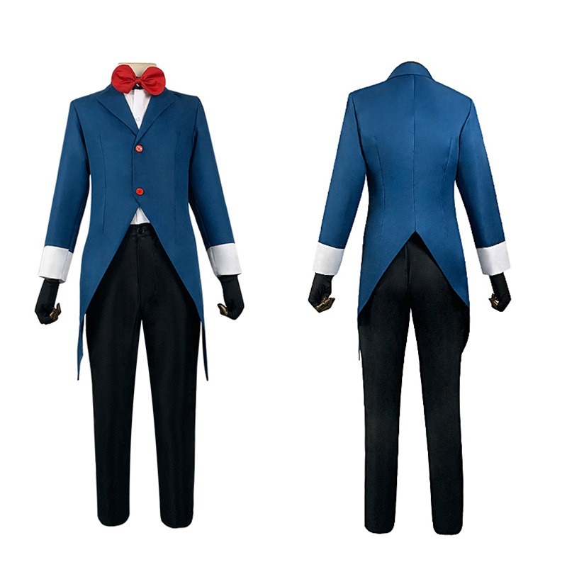 【魔都動漫】地獄客棧cos服 ALASTOR中世紀燕尾服 萬聖節錶演制服 全套-細節圖4