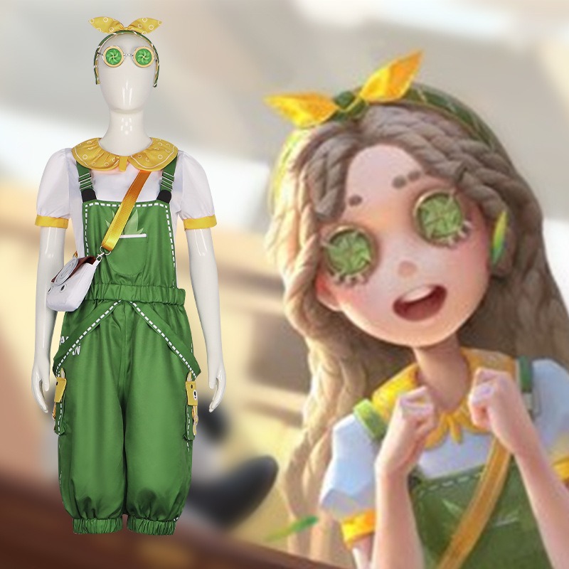 【魔都動漫】第五人格cos服求生者小女孩-滾滾夥伴熊貓背帶服cosplay角色扮演-細節圖3