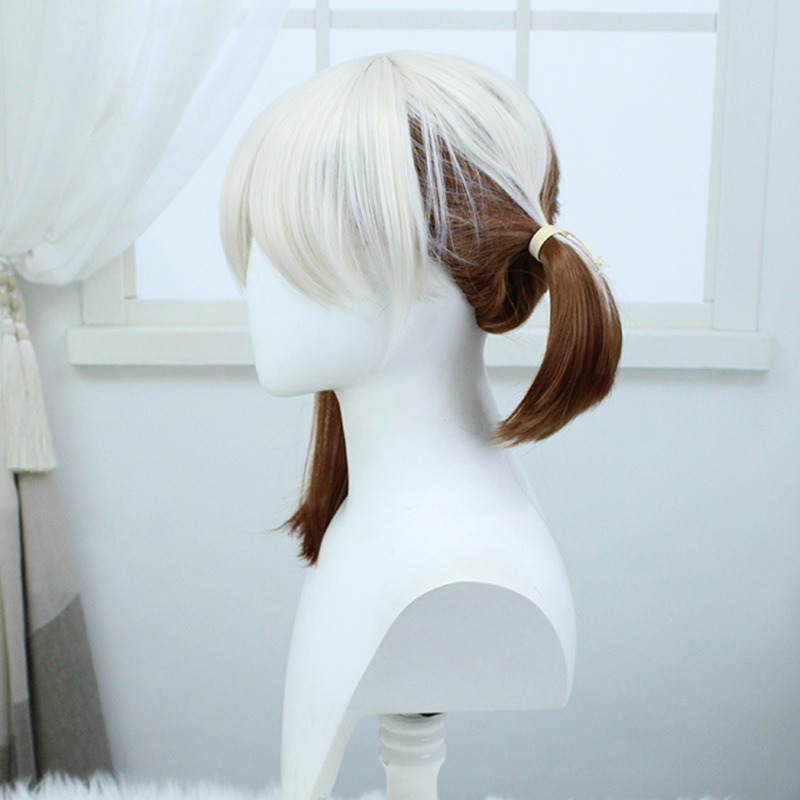 【魔都動漫】重返未來1999 兔毛手袋cos假髪 漸變拼色造型cosplay假髪-細節圖2