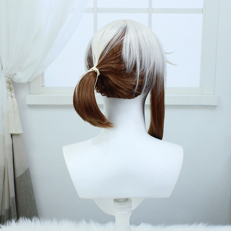 【魔都動漫】重返未來1999 兔毛手袋cos假髪 漸變拼色造型cosplay假髪-細節圖3
