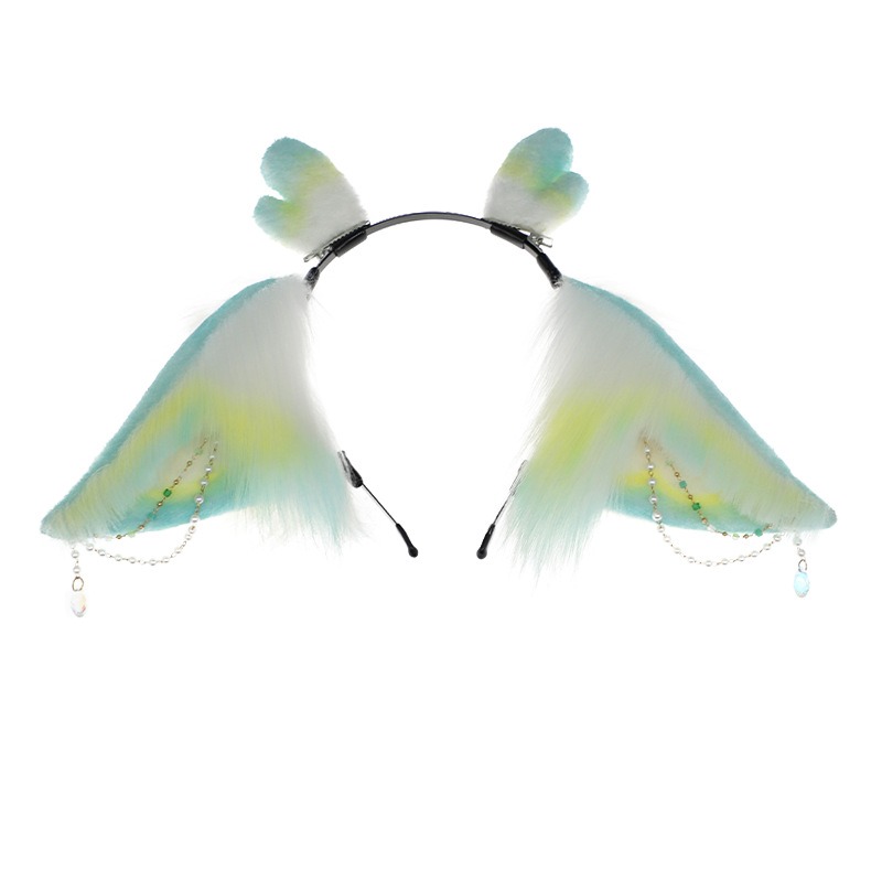 【魔都動漫】手作小青龍耳朵髮飾毛絨仿真獸耳髮箍龍角髮夾cosplay漫展髮箍-細節圖5