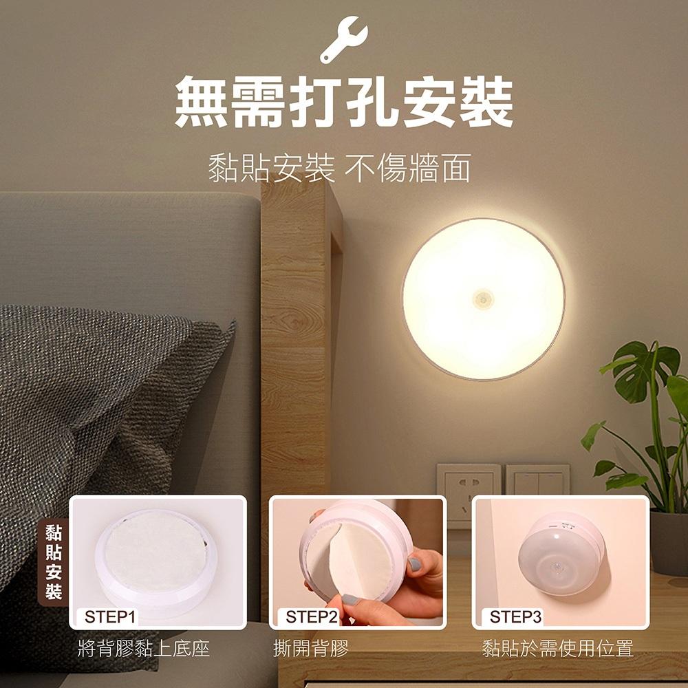 【USB充電磁吸式 智能感應燈】免安裝感應燈 夜間感應燈 磁吸感應燈 小夜燈 走廊燈 櫥櫃燈 氛圍燈 展示燈 床頭-細節圖3