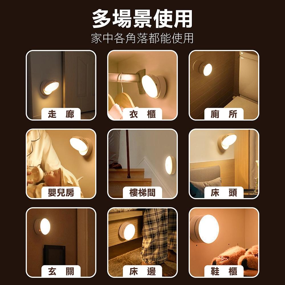 【USB充電磁吸式 智能感應燈】免安裝感應燈 夜間感應燈 磁吸感應燈 小夜燈 走廊燈 櫥櫃燈 氛圍燈 展示燈 床頭-細節圖4