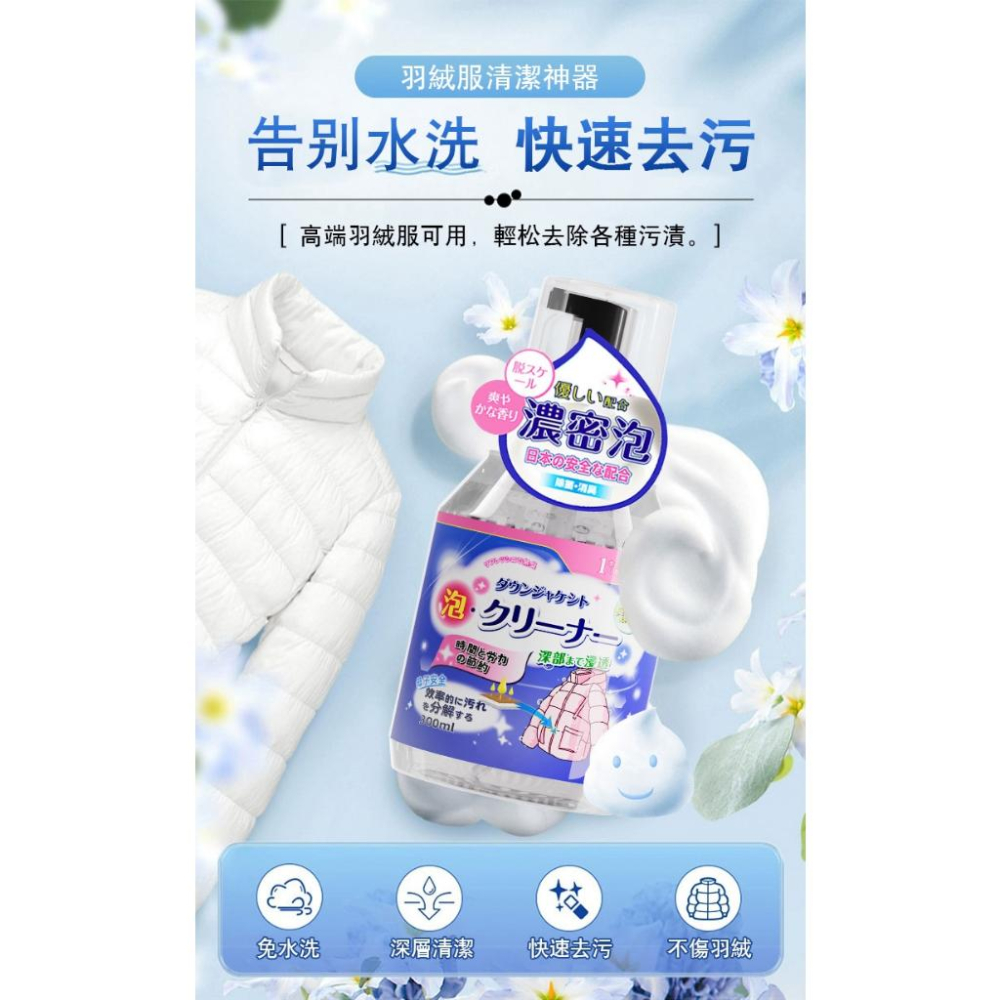 ✅日本去汙技術【台灣現貨】羽絨服乾洗劑 清潔劑 泡沫去漬 羽絨服乾洗劑 衣領發黃 清潔噴霧-細節圖2
