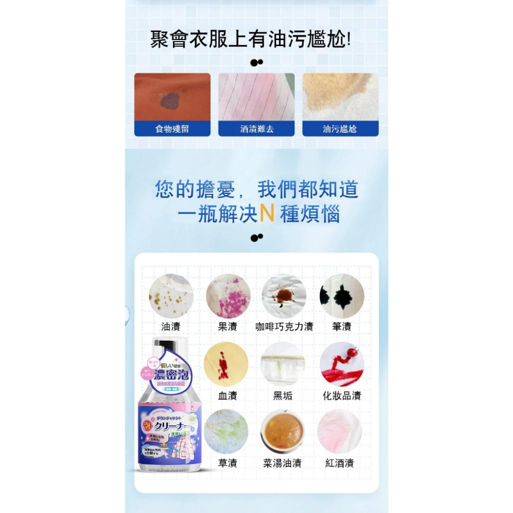 ✅日本去汙技術【台灣現貨】羽絨服乾洗劑 清潔劑 泡沫去漬 羽絨服乾洗劑 衣領發黃 清潔噴霧-細節圖4