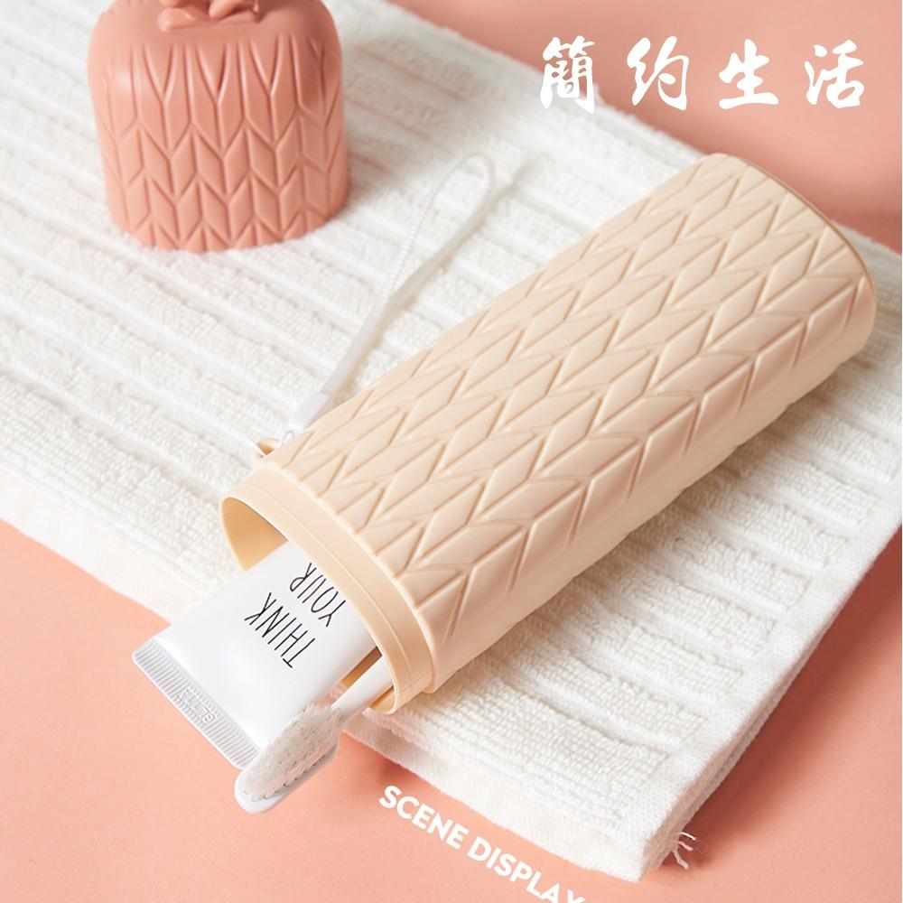 北歐菱格造型多功能牙刷盒 收納杯 便攜洗漱杯 牙膏收納杯 漱口杯 盥洗用具 旅行收納 兒童牙刷 兒童刷牙杯 旅行 露營-細節圖8