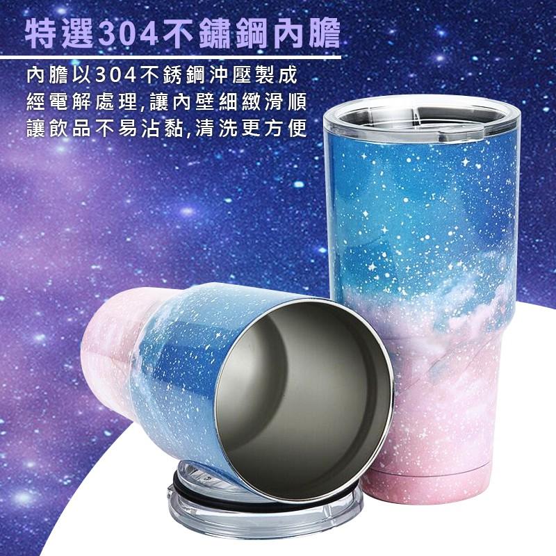 現貨出清100元【百坊屋】酷冰杯 冰霸杯 900ml星空杯 不銹鋼304 杯蓋 吸管刷子 手把 杯袋 保溫杯 杯蓋-細節圖3