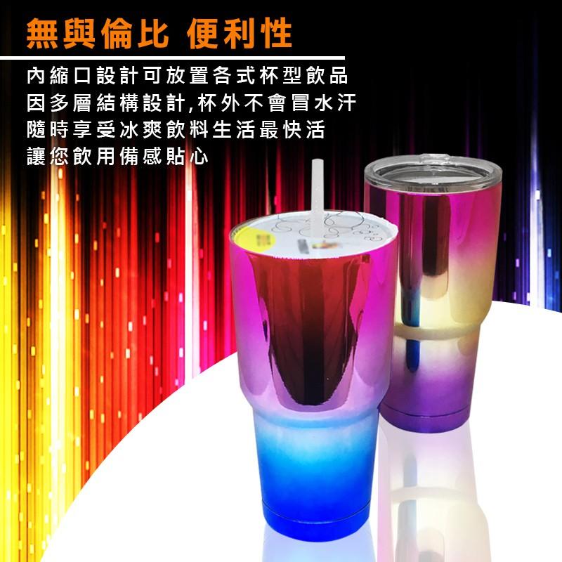現貨出清100元【百坊屋】酷冰杯 冰霸杯 900ml星空杯 不銹鋼304 杯蓋 吸管刷子 手把 杯袋 保溫杯 杯蓋-細節圖7