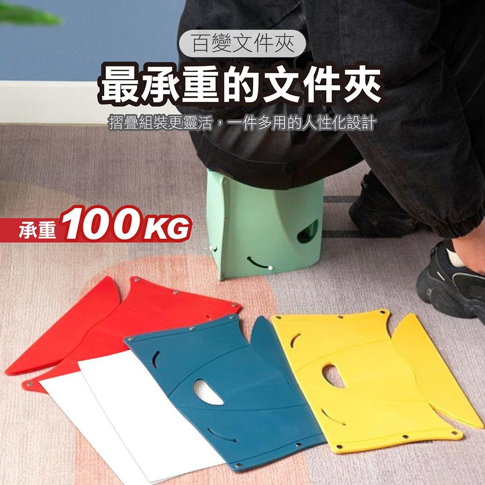 【新版手提兩用款！卡片式折疊椅】收納凳 摺疊凳 卡片凳 收納凳 便攜式折疊椅 手提摺疊椅 矮板凳 提籃 手提袋-細節圖4