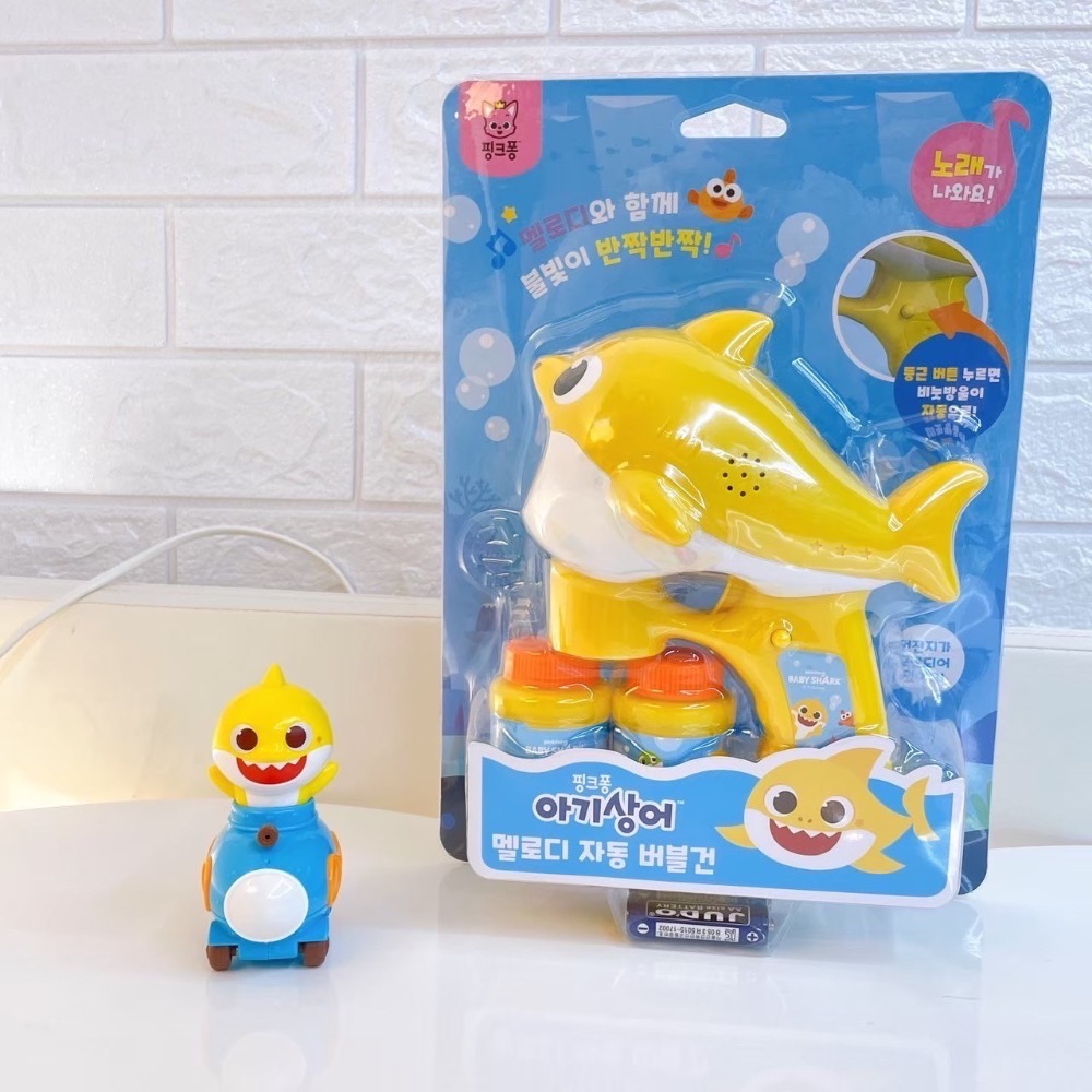 現貨✔️ 鯊魚寶寶 音樂自動泡泡槍-細節圖2