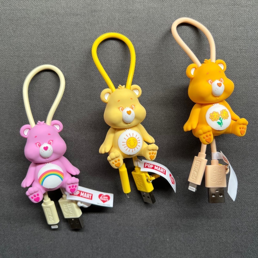 【POP MART泡泡瑪特】Care bears充電線 彩虹小熊iPhone充電線（lightning款）-細節圖2