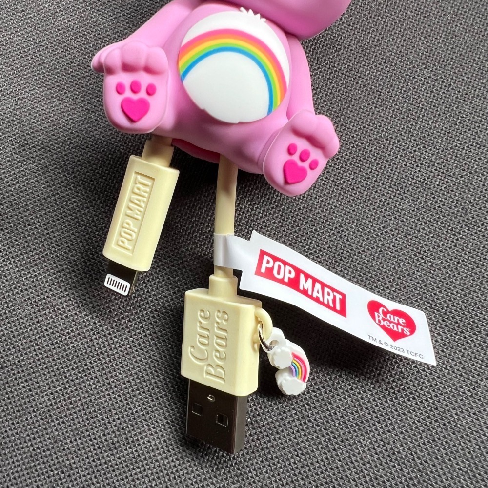 【POP MART泡泡瑪特】Care bears充電線 彩虹小熊iPhone充電線（lightning款）-細節圖4