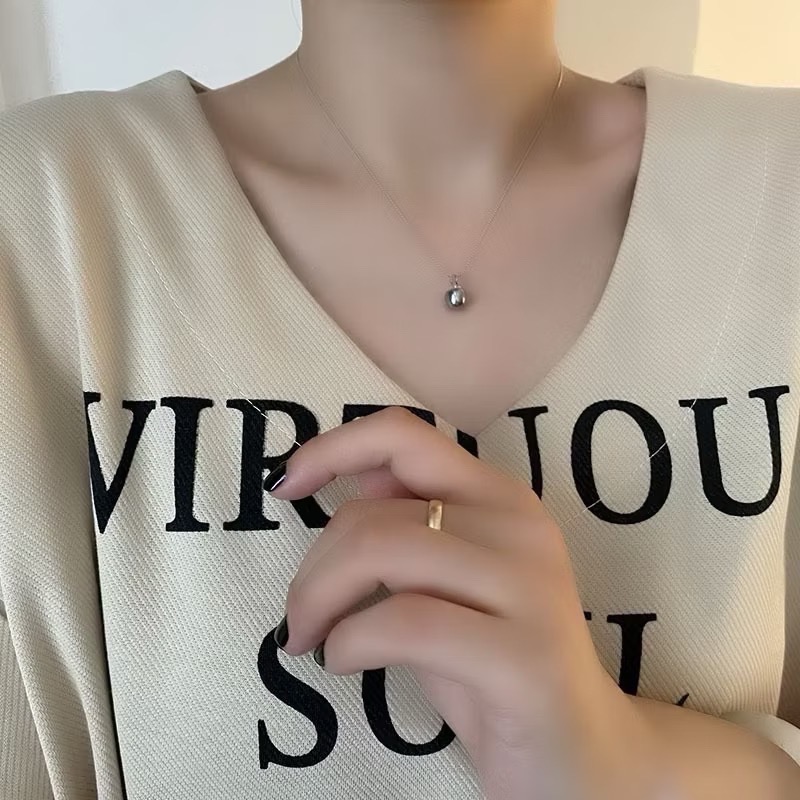 新開幕🔥現貨✨平平安安立體小蘋果鈦鋼項鍊｜316L醫療鋼｜抗敏防褪色｜可洗澡鎖骨鍊｜不鏽鋼項鍊-細節圖6