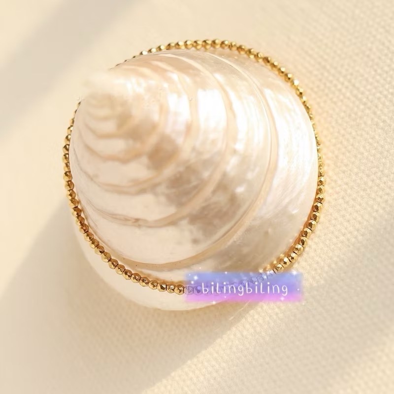 新開幕🔥現貨售完✨極細閃耀迷你金球彈力手鍊｜316L醫療鋼｜鈦鋼手鍊｜雷射小金珠｜可洗澡｜韓系疊戴手鍊-細節圖9