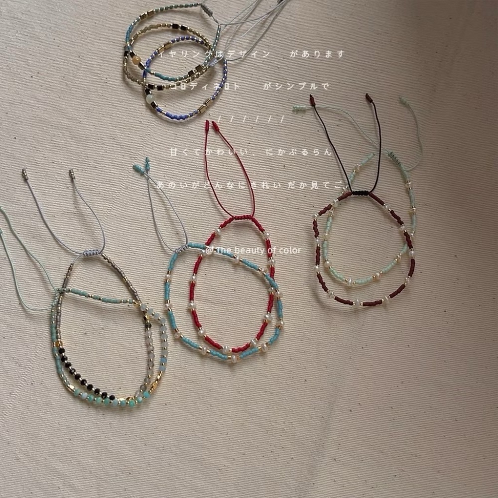 新開幕🔥現貨✨ 爆款【幸運】！日本米珠天然石元素細手鍊｜幸運繩手鍊｜招財手鍊｜日系百搭飾品 姐妹閨蜜手鍊-細節圖2