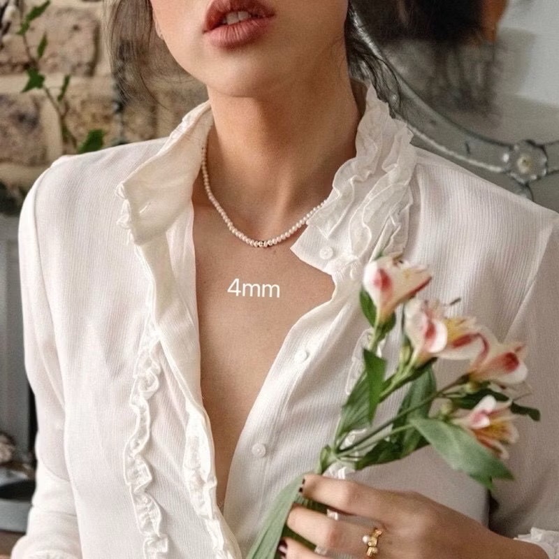 新開幕🔥現貨✨韓國歐膩愛戴氣質珍珠鈦鋼項鍊｜醫療鋼｜防過敏不掉色｜可戴洗澡｜搭配洋裝｜珍珠項鍊｜疊戴-細節圖5
