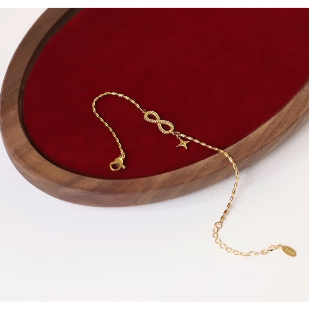 新開幕🔥現貨✨韓系高質感無限幸運手鍊｜星星手鍊｜八字手鍊｜發財手鍊｜316L醫療鋼｜抗敏不褪色｜可洗澡手鍊｜米粒手鍊-細節圖9