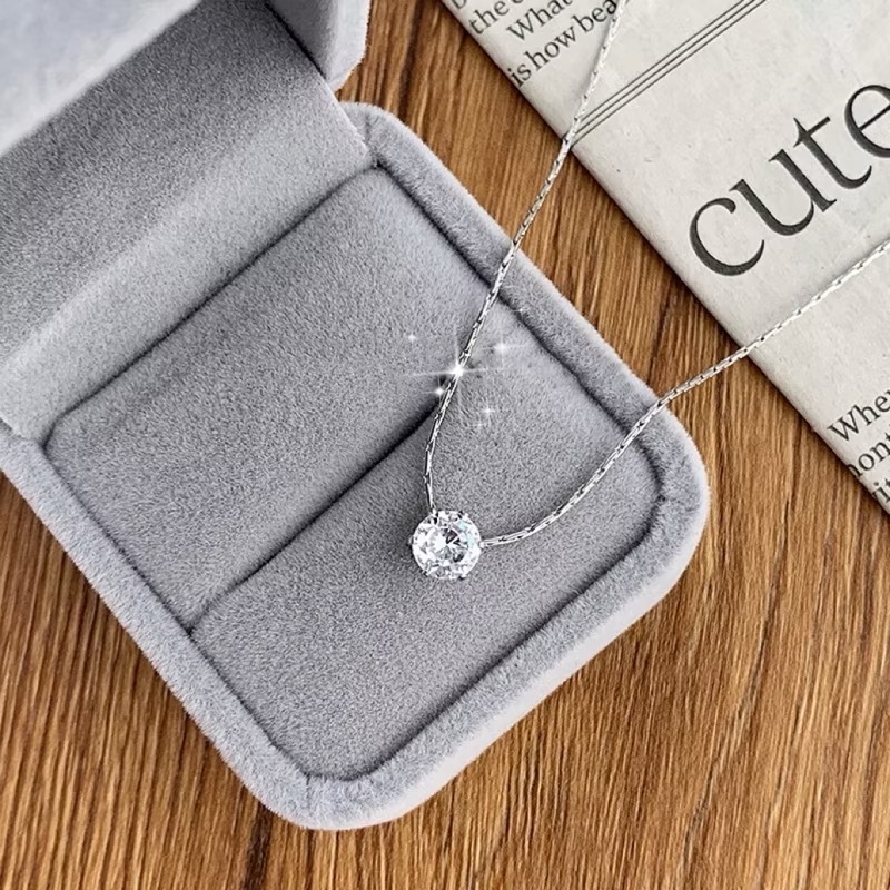 新開幕🔥現貨✨韓系經典單鑽項鍊｜醫療鋼項鍊｜防過敏不褪色｜可戴洗澡｜鈦鋼項鍊｜亮鑽項鍊｜一顆鑽｜百搭飾品-細節圖10