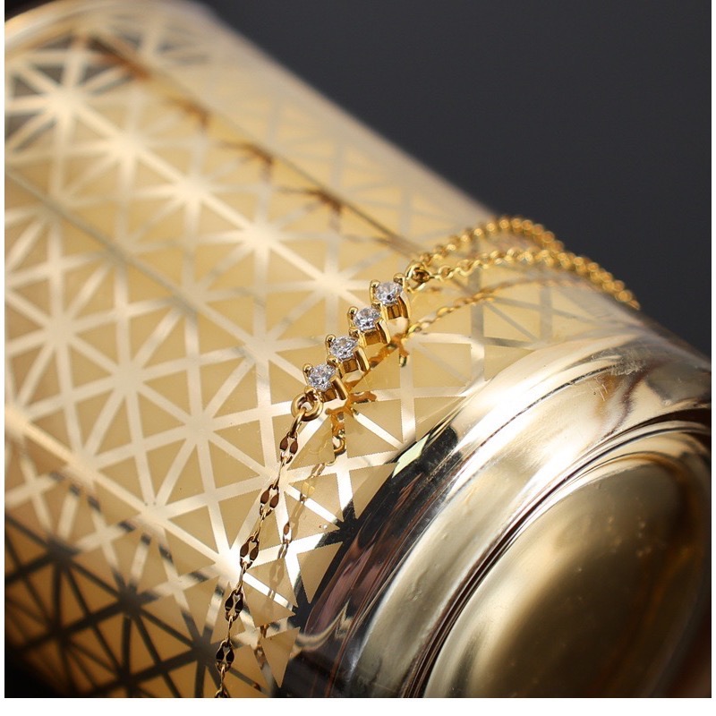 新開幕🔥現貨✨高級感流光排鑽Y字流蘇項鍊｜316L醫療鋼不褪色 可碰水｜排鑽鎖骨鍊顯瘦設計｜日常百搭必備-細節圖2