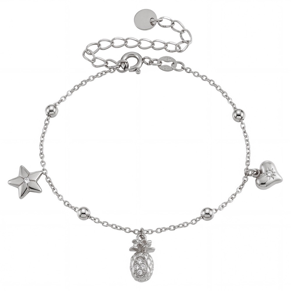 新開幕🔥現貨✨星心鳳梨旺運手鍊｜316L醫療鋼鈦鋼手鍊｜招財開運・好運隨身｜水果造型手鍊-規格圖8