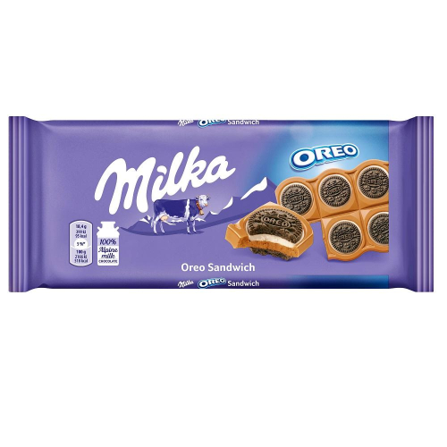 Milka OREO三明治餅乾牛奶巧克力92g克x 1PC片【家樂福】