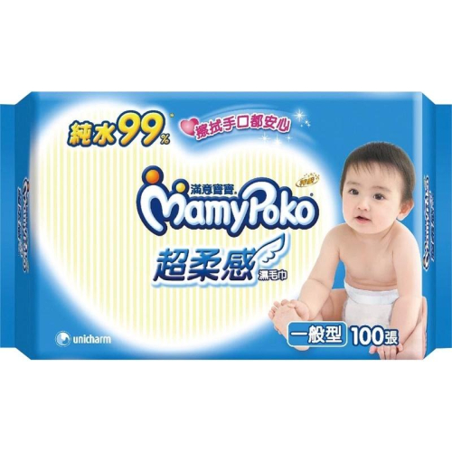 滿意寶寶濕毛巾柔棉型補充包100PC張 x 3 【家樂福】