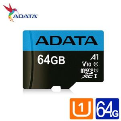 【記憶卡】Adata Premier M.SDXC 64G UHS-I(A1) <1PC張 x 1 x 1PC張>