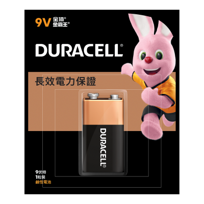 金頂金霸王鹼性電池9伏特(9V) 1粒裝 <1PC個 x 1 x 1PC個>