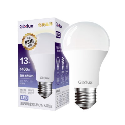 Glolux 13W LED廣角高亮度燈泡-13W白光13ND65 <1PC個 x 1 x 1PC個>