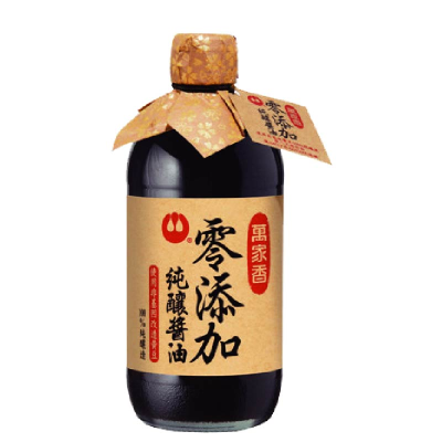 萬家香零添加純釀醬油 <450ml毫升 x 1 x 1BOTTLE瓶>