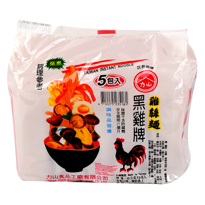 黑雞牌雞絲麵55g*5(免煮) <55g克 x 5 x 1Bag袋>