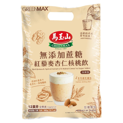 馬玉山無添加蔗糖紅藜麥杏仁核桃飲30gx12 <30g克 x 12 x 1Bag袋>