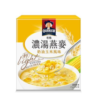 桂格濃湯燕麥-奶油玉米風味-47gx5 <235g克 x 1 x 1Box盒>