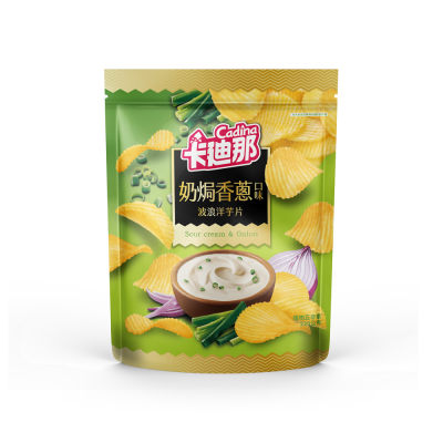 卡迪那波浪洋芋片奶焗香蔥口味220G <220g克 x 1 x 1Bag袋>