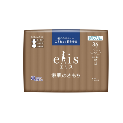 elis愛麗思純淨裸肌極緞棉超薄夜用36cm <12PC片 x 1 x 1PC包>