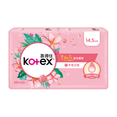 靠得住暖心香氛杏桃花護墊14.5cm-25PCx2 <25PC片 x 1 x 2PC包>