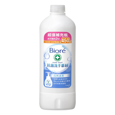 Biore抗菌洗手慕絲補充瓶-自然清香-450ml <450ml毫升 x 1 x 1Bottle瓶>