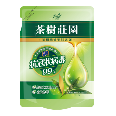 茶樹莊園-茶樹天然濃縮抗菌洗衣精補充包 <1500g克 x 1 x 1BOX箱>