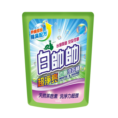 白帥帥超淨亮抗菌洗衣精補充包-1650g <1650g克 x 1 x 1Bag袋>