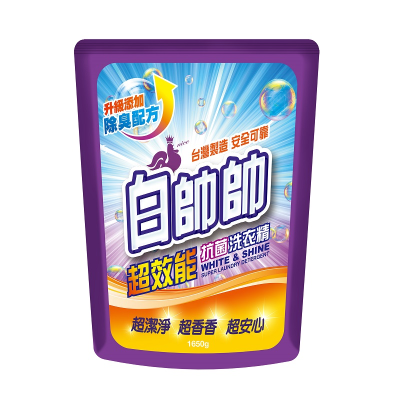 白帥帥超效能抗菌洗衣精補充包-1650g <1650g克 x 1 x 1Pack包>