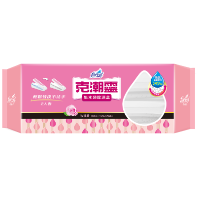 克潮靈集水袋除濕盒-玫瑰香 <180g克 x 2 x 2PC個>