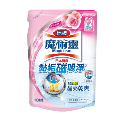 魔術靈地板清潔劑補充包-水漾玫瑰1800ml <1800ml毫升 x 1 x 1Pack包>