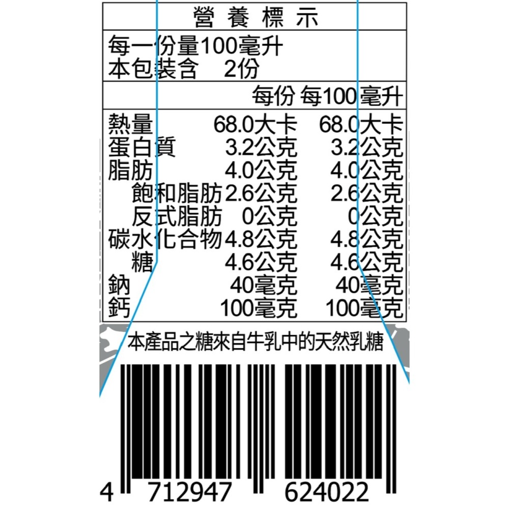 【家樂福】鮮乳坊100％生乳保久乳200ml-細節圖3