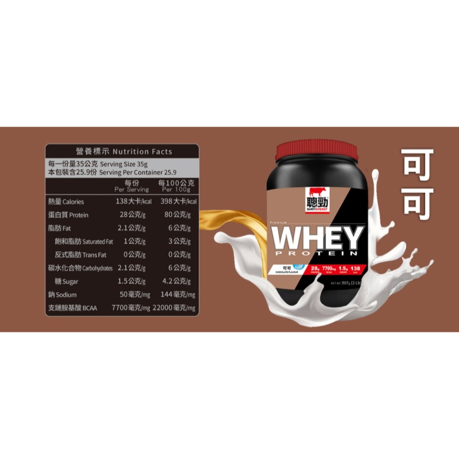 【康達盛通】【箱購】紅牛聰勁即溶乳清蛋白(可可風味)2LB磅*3桶-細節圖2