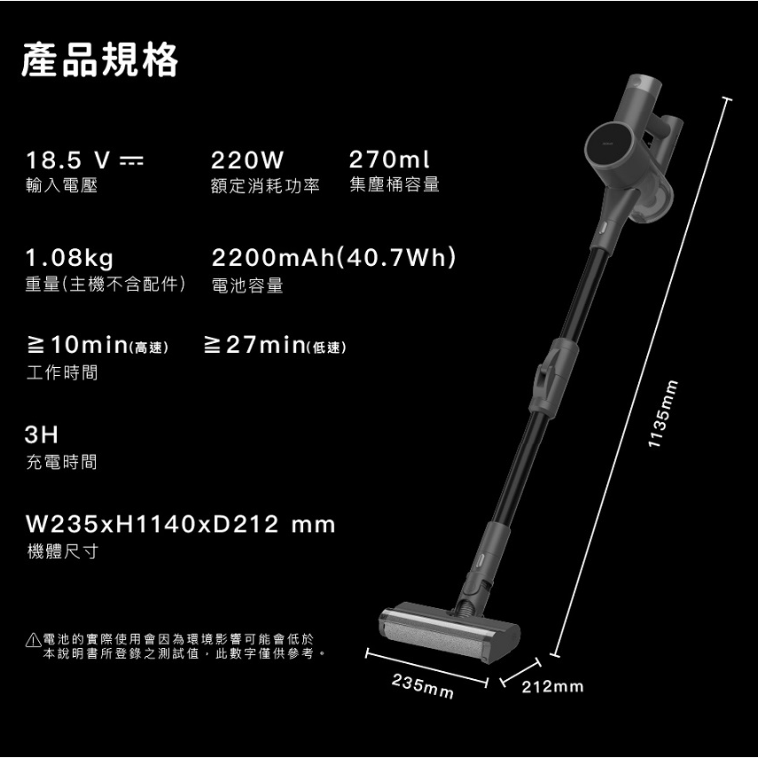 【家樂福】禾聯 HVC-22PVG70 無線吸塵器 x 1台-細節圖2